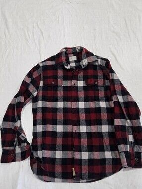 Men's Red & Black Plaid Button-Up Shirt
